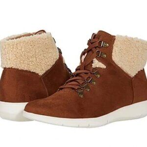 Aerosoles Frankie Women's Ankle Boots Faux Suede Sherpa 7.5